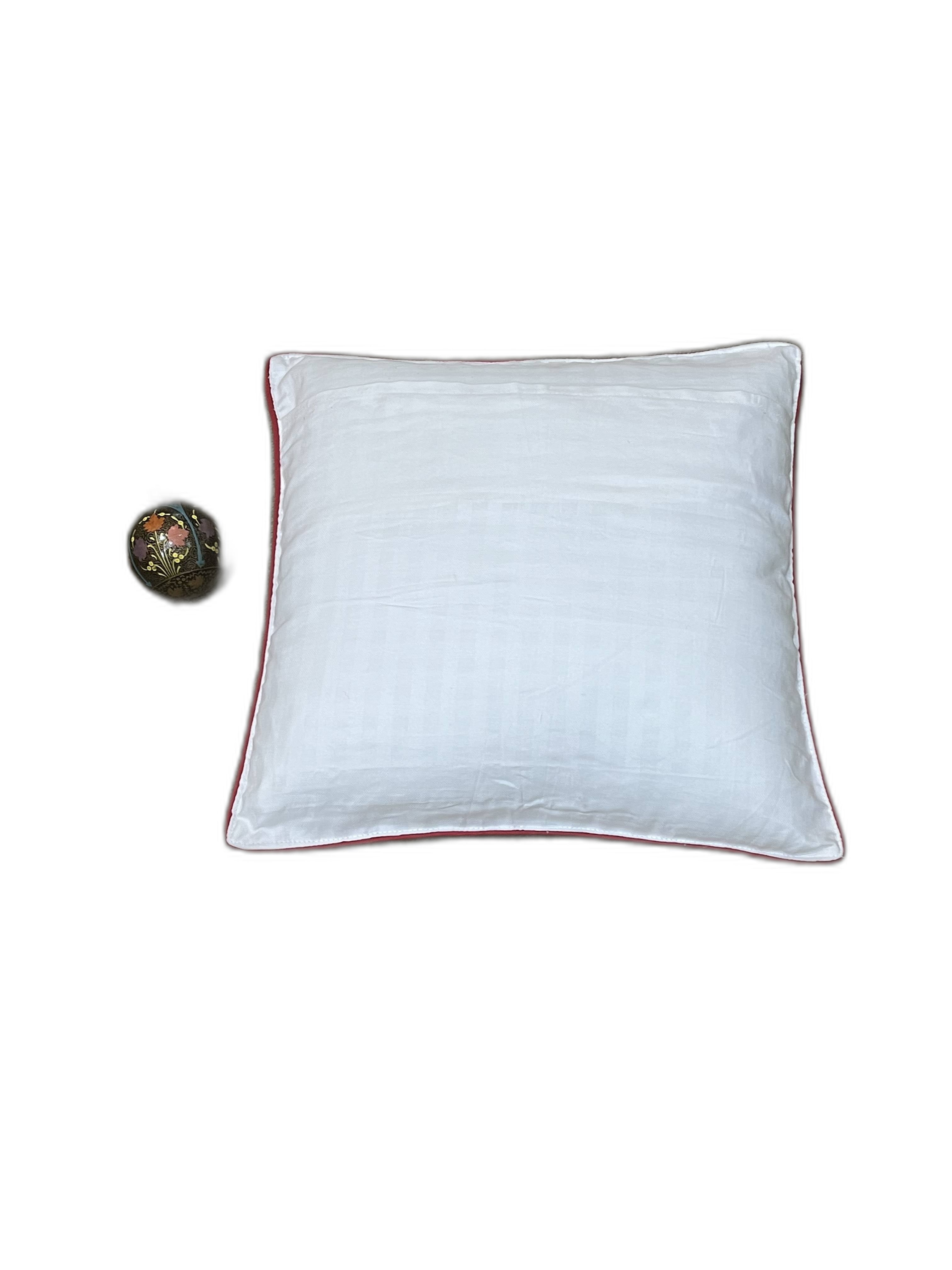 HAND-PAINTED MADHUBANI CUSHION COVER WITH SUJANI WORK